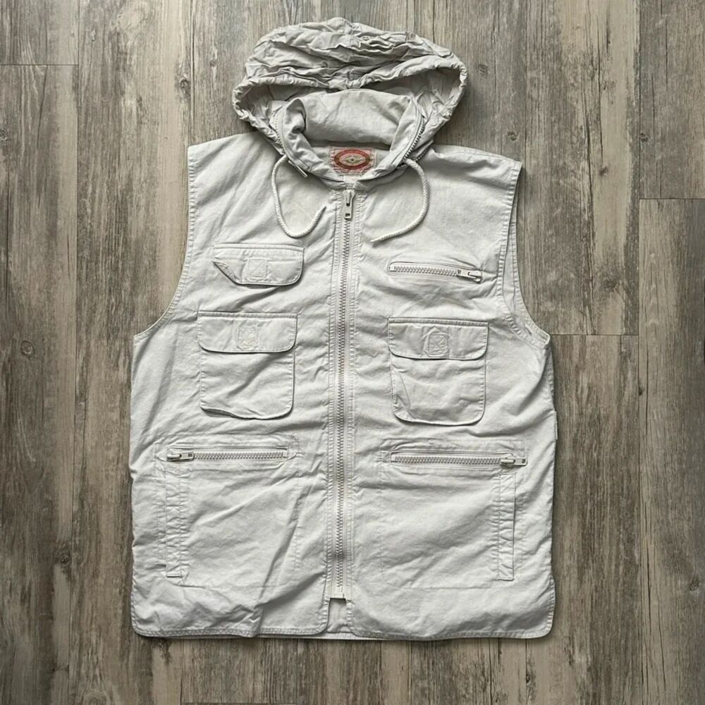 Vintage Banana Republic Hooded Sarfari Vest Size Large